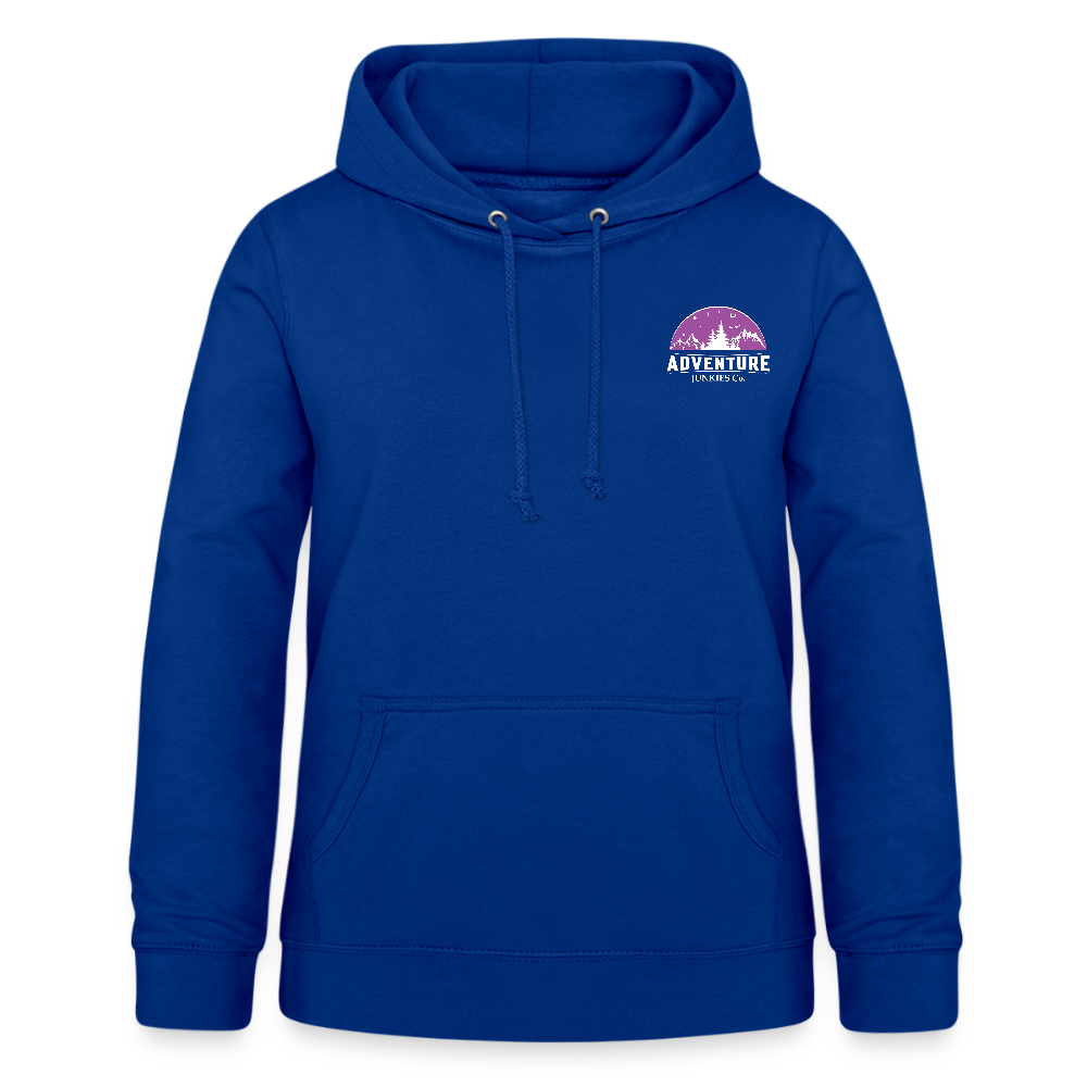 Women's Hoodie Purple Logo Design - bright royal
