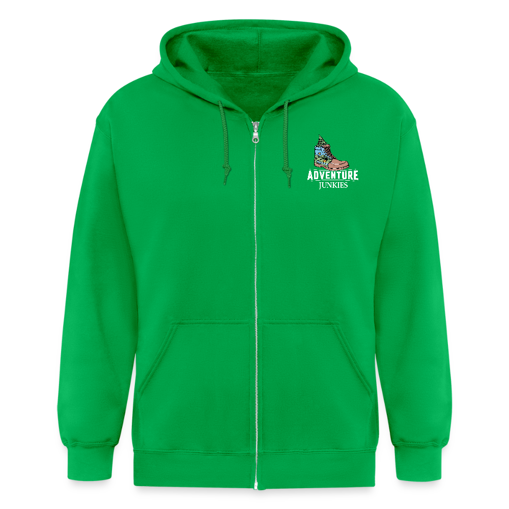 Unisex Heavyweight Hooded Jacket - kelly green