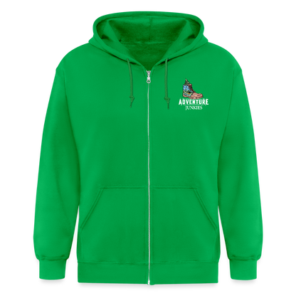 Unisex Heavyweight Hooded Jacket - kelly green