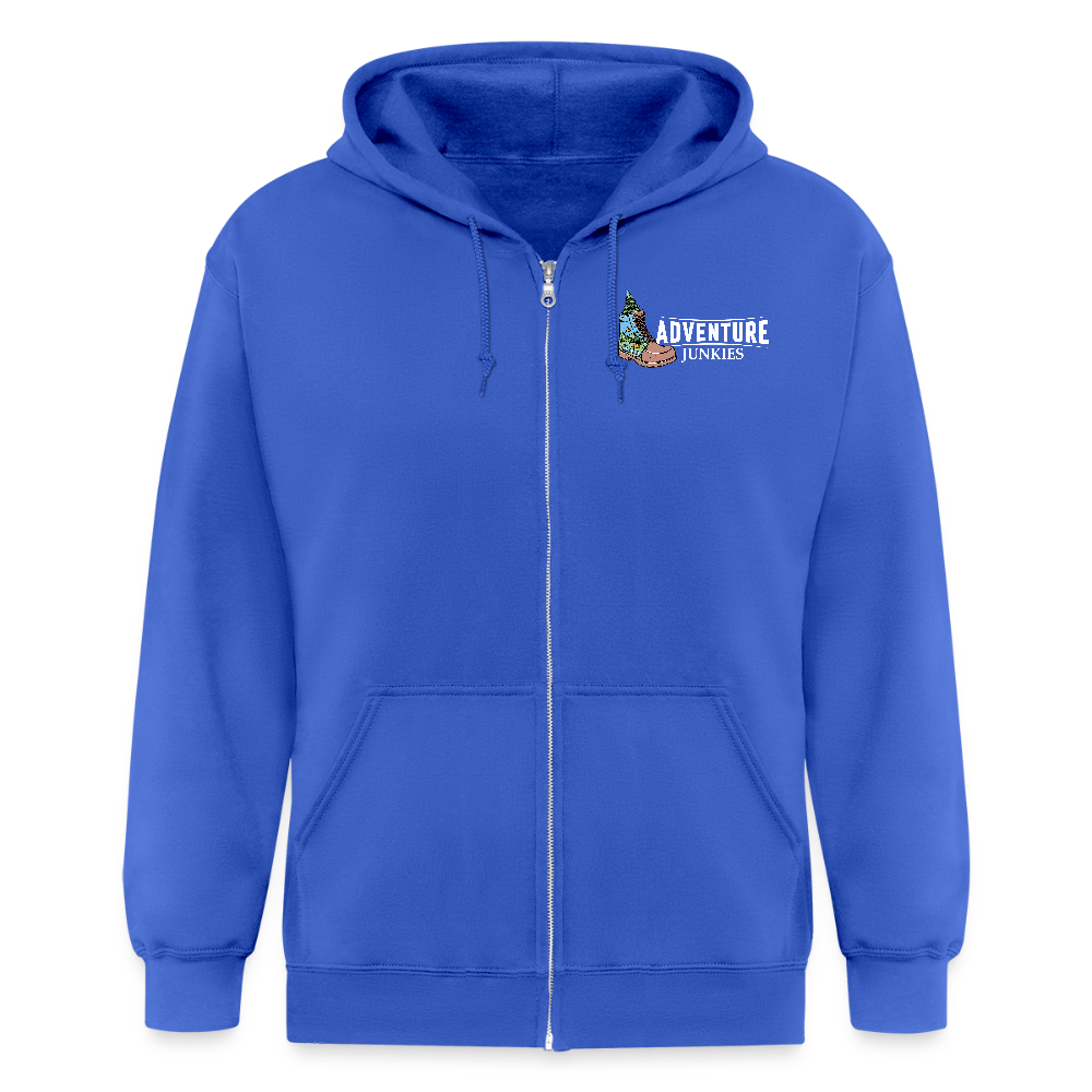 Adult Unisex  Heavyweight Hooded Jacket   {Customise Breed & Paw } - royal blue