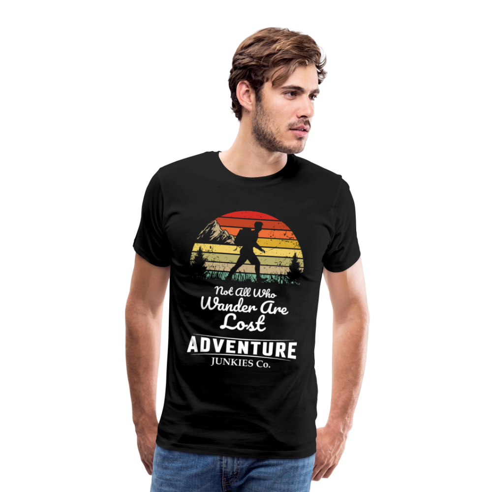 Men’s T-Shirt Front Design Not All that Wander - black