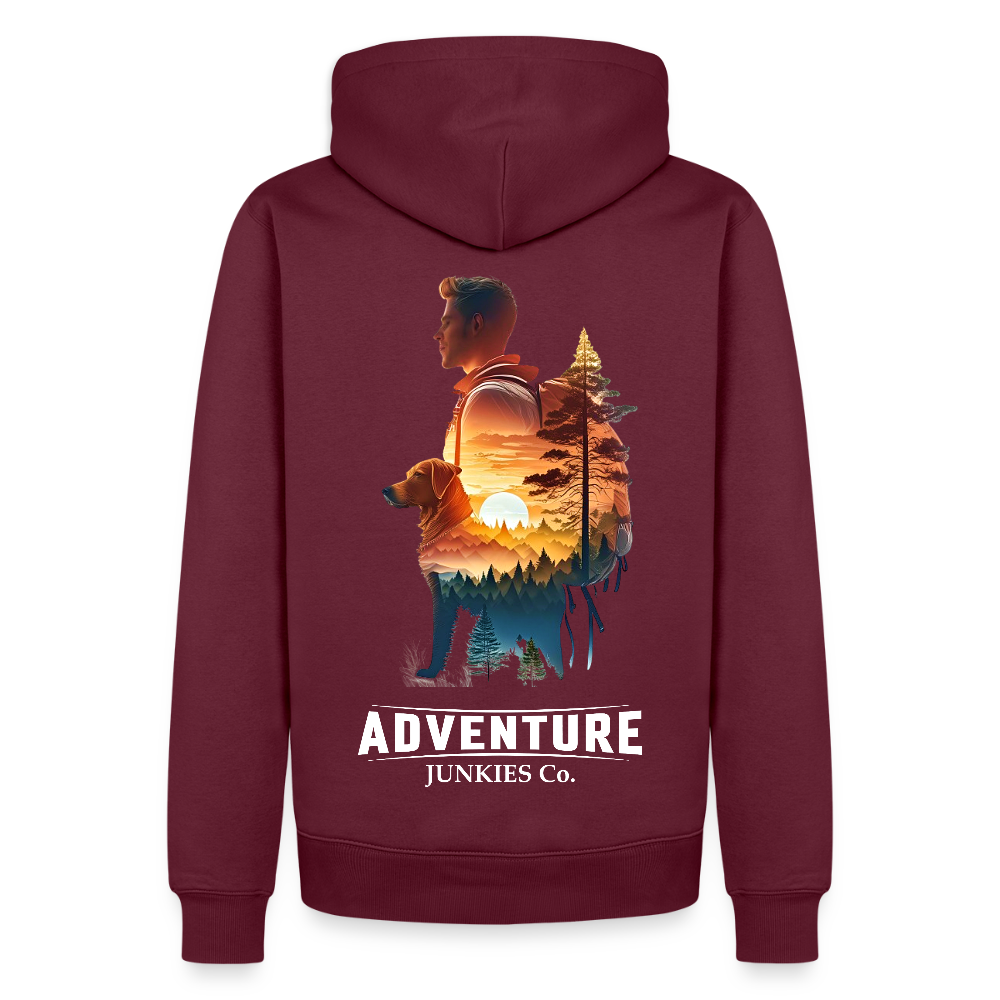 Men’s Premium Hiking /Walking Hoodie - burgundy
