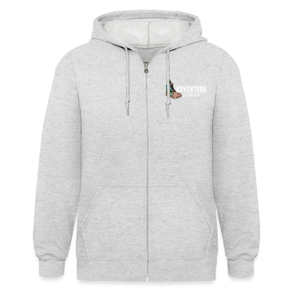 Unisex Heavyweight Hooded Jacket - heather white