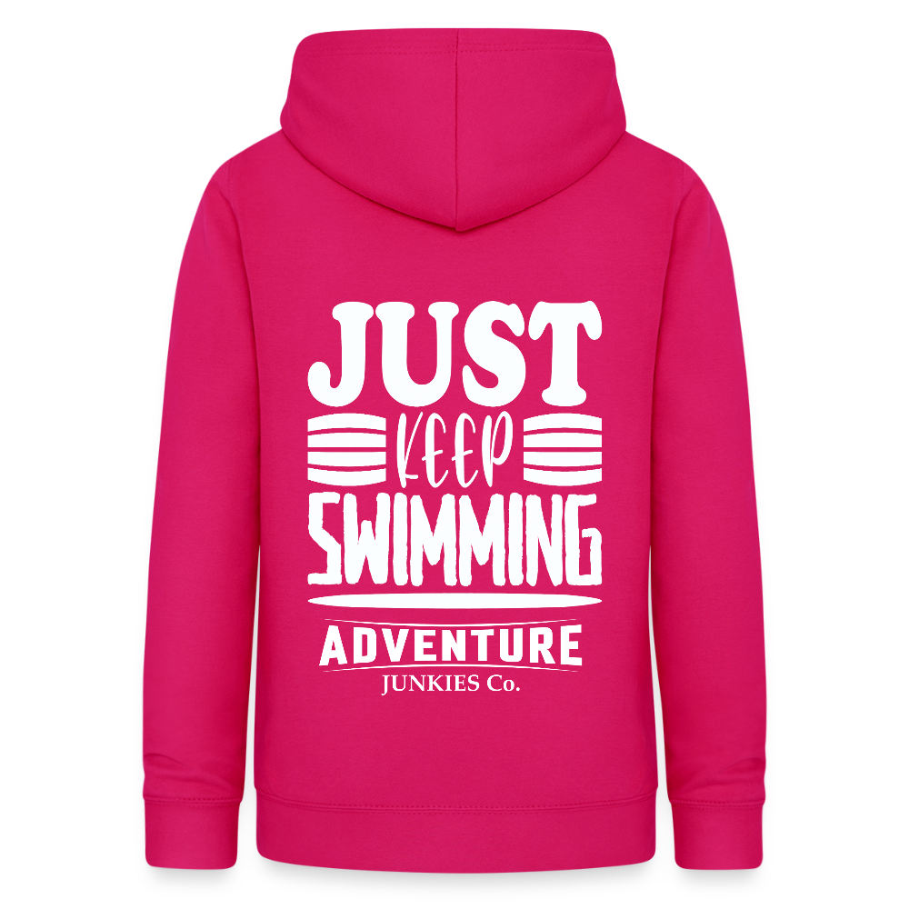 Women's Hoodie Water Adventures - dark pink