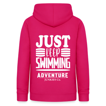 Women's Hoodie Water Adventures - dark pink