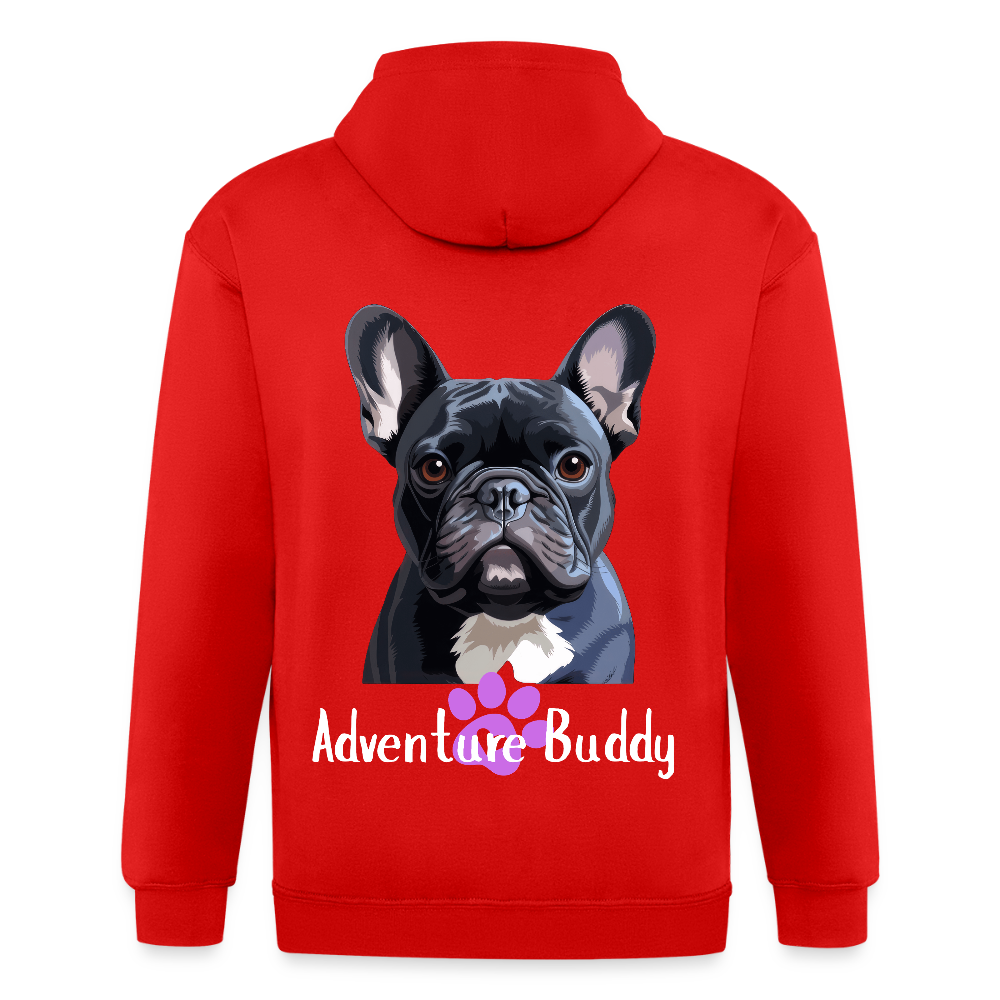 Adult Unisex Heavyweight Hooded Jacket  {Customise Breed & Paw } - red