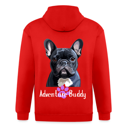Adult Unisex Heavyweight Hooded Jacket  {Customise Breed & Paw } - red