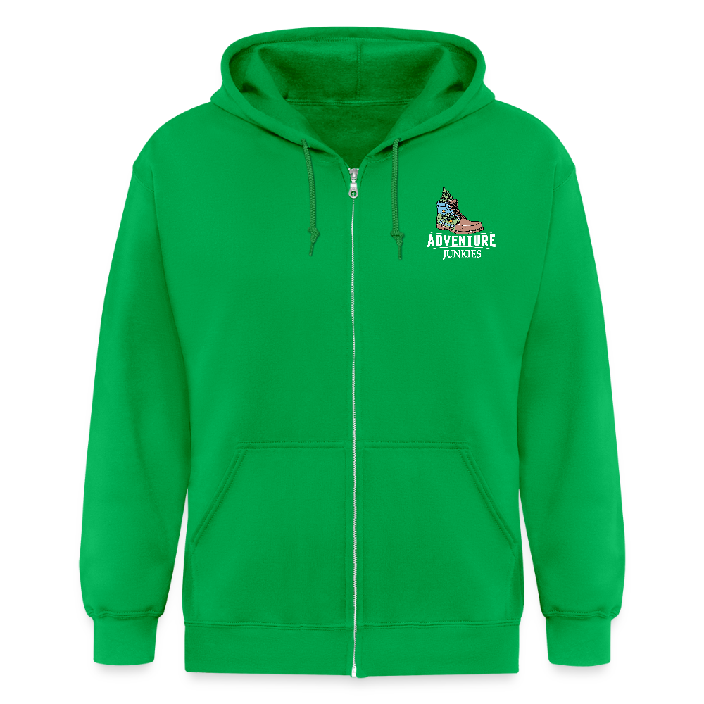 Unisex Heavyweight Hooded Jacket - kelly green