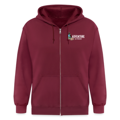 Adult Unisex Heavyweight Hooded Jacket  {Customise Breed & Paw } - maroon
