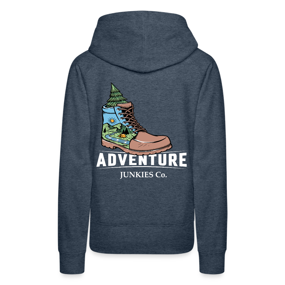 Women’s Premium Hiking / Walking Hoodie - heather denim