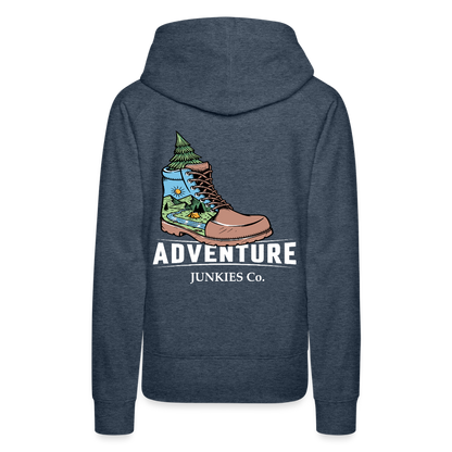 Women’s Premium Hiking / Walking Hoodie - heather denim