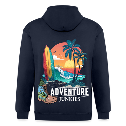 Adult Unisex Heavyweight Hooded Jacket - navy
