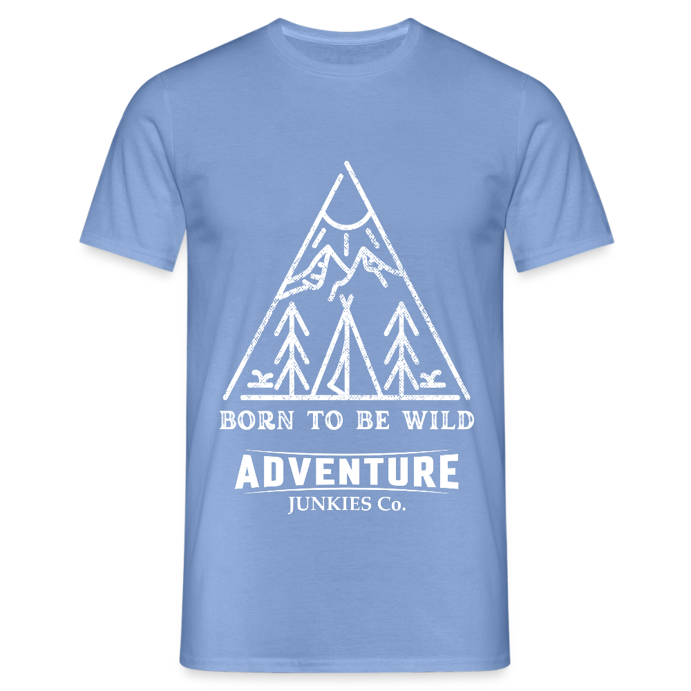 Men's Hiking & Walking T-Shirt - carolina blue