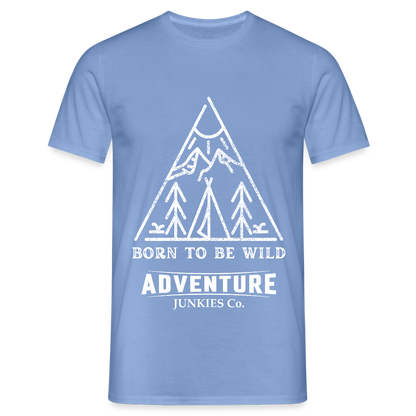 Men's Hiking & Walking T-Shirt - carolina blue