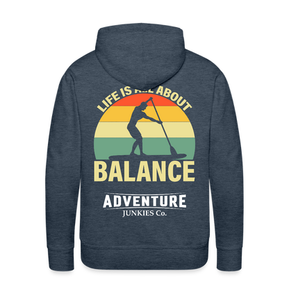 Men’s Premium  Water Fun Hoodie - heather denim