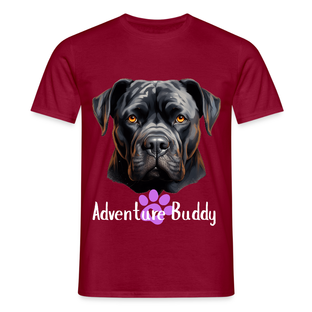 Men's T-Shirt  {Customise Breed & Paw } - brick red