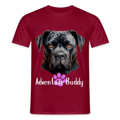 Men's T-Shirt  {Customise Breed & Paw } - brick red