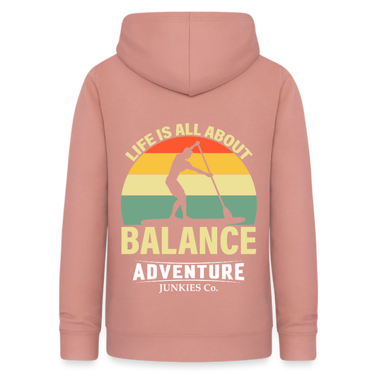 Women's Hoodie  Water Adventure - dusky rose