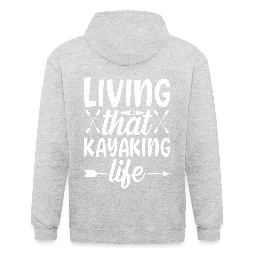 Unisex Heavyweight Hooded Jacket - heather white
