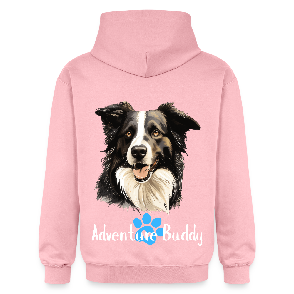 Adult Unisex  Midweight Hoodie  {Customise Breed & Paw} - light pink