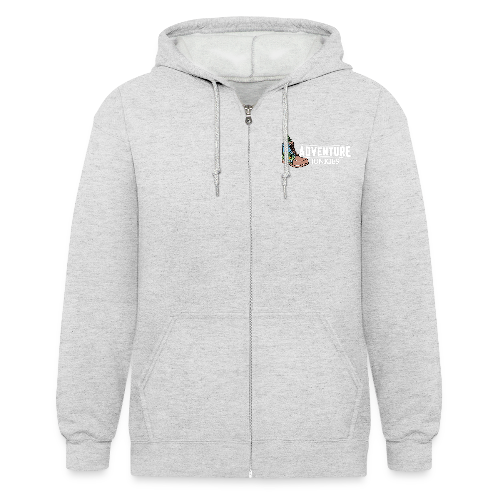Adult Unisex  Heavyweight Hooded Jacket   {Customise Breed & Paw } - heather white