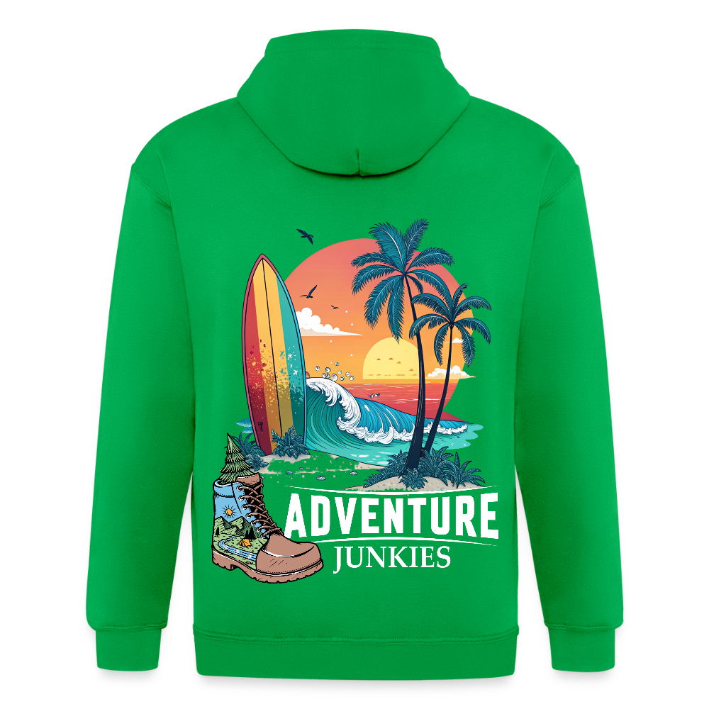 Adult Unisex Heavyweight Hooded Jacket - kelly green