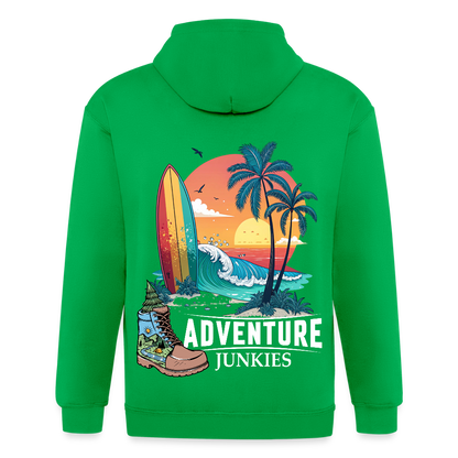 Adult Unisex Heavyweight Hooded Jacket - kelly green