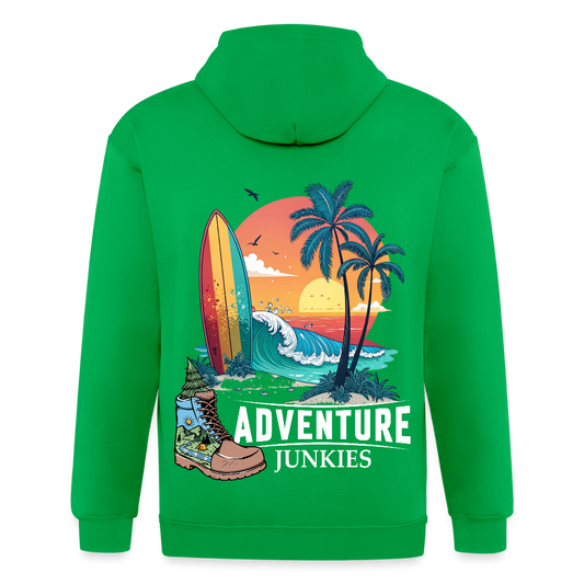 Adult Unisex Heavyweight Hooded Jacket - kelly green