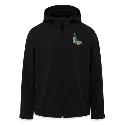 Unisex Recycled Softshell Jacket THE DISCOVERER!! - black
