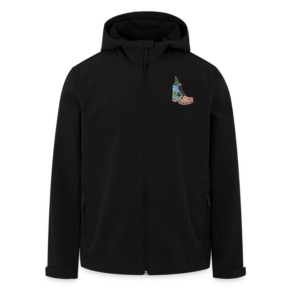 Unisex Recycled Softshell Jacket THE DISCOVERER - black