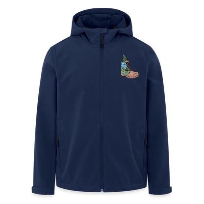 Unisex Recycled Softshell Jacket THE DISCOVERER!! - navy