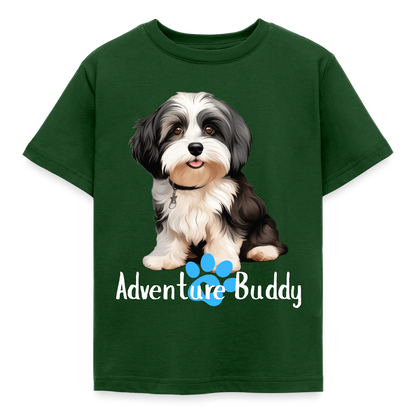 Children's T-Shirt  {Customise Breed & Paw } - forest green