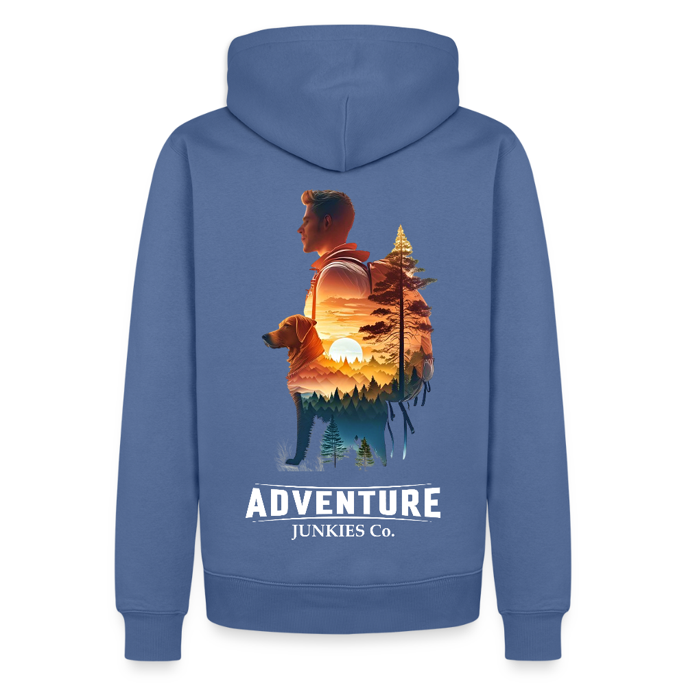 Men’s Premium Hiking /Walking Hoodie - stone blue