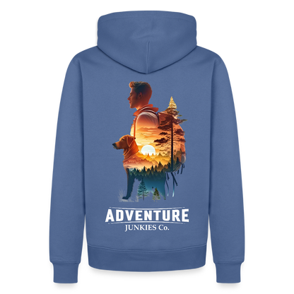 Men’s Premium Hiking /Walking Hoodie - stone blue