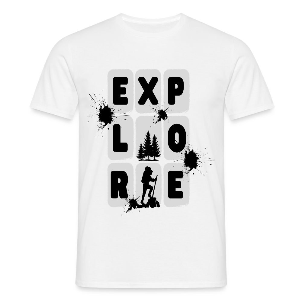 Men's Hiking & Walking T-Shirt - white