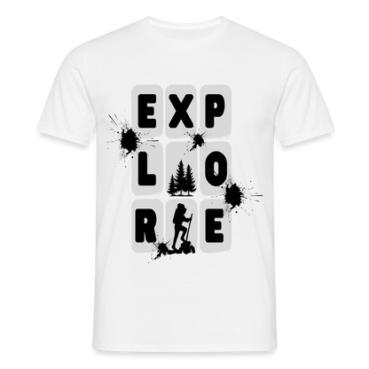 Men's Hiking & Walking T-Shirt - white