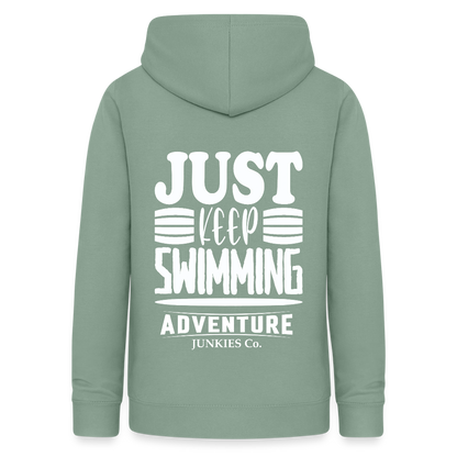Women's Hoodie Water Adventures - steel green