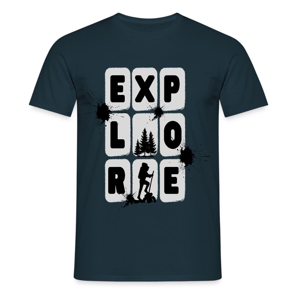Men's Hiking & Walking T-Shirt - navy