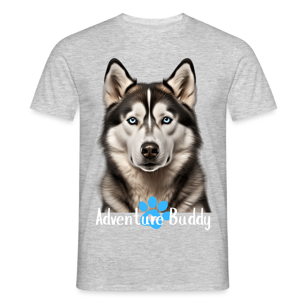 Men's T-Shirt  {Customise Breed & Paw } - heather grey