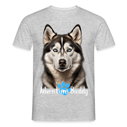 Men's T-Shirt  {Customise Breed & Paw } - heather grey