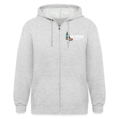Adult Unisex Heavyweight Hooded Jacket - heather white