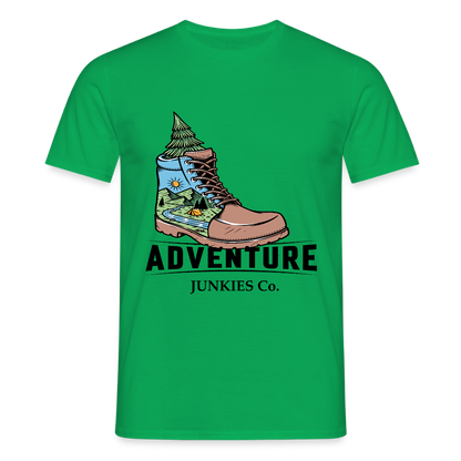 Men's Hiking & Walking  T-Shirt - kelly green