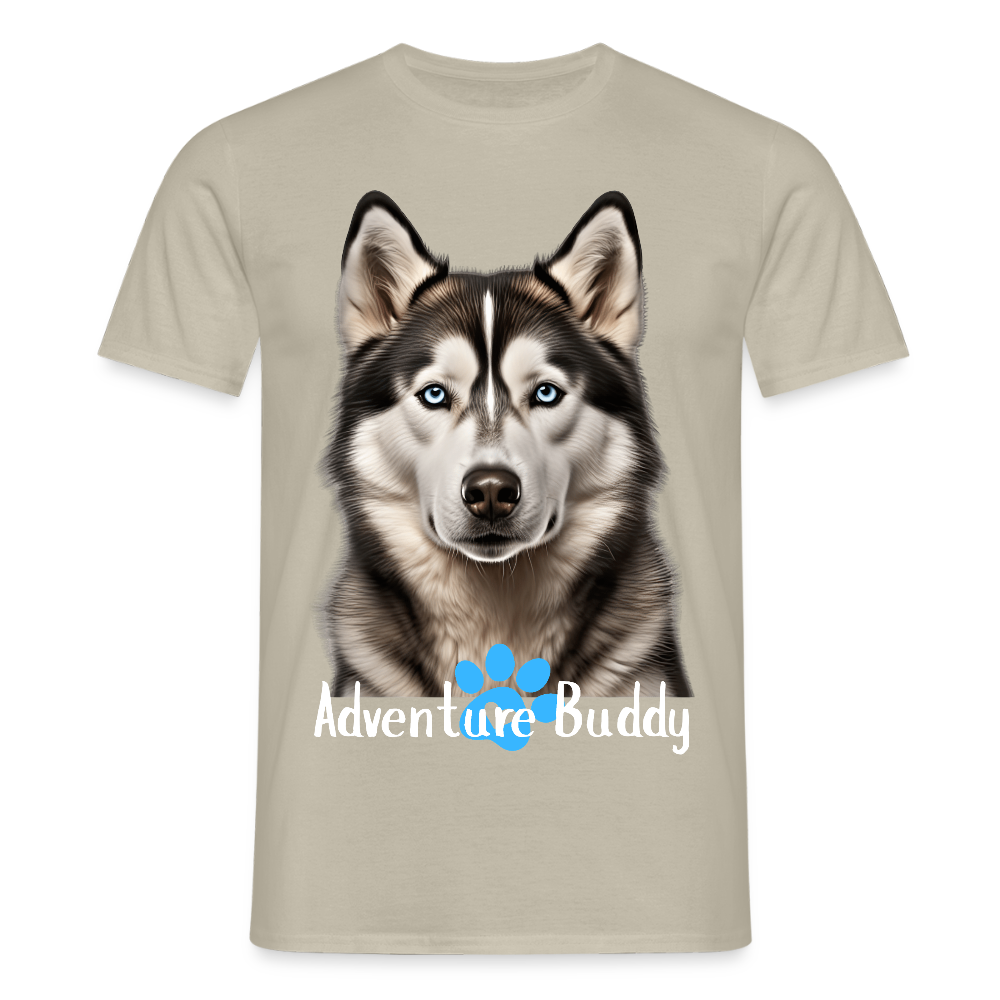 Men's T-Shirt  {Customise Breed & Paw } - sand beige