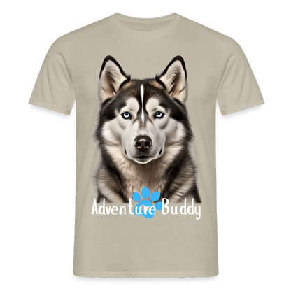 Men's T-Shirt  {Customise Breed & Paw } - sand beige