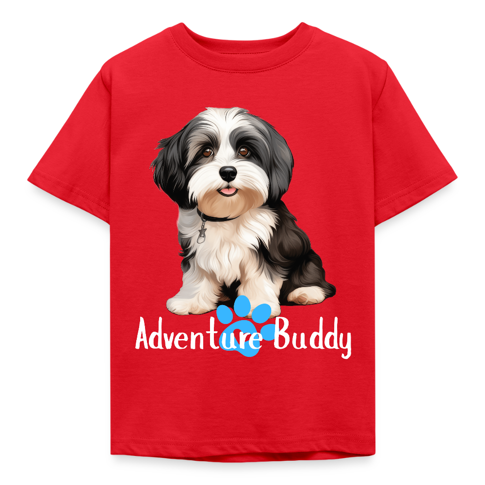 Children's T-Shirt  {Customise Breed & Paw } - red