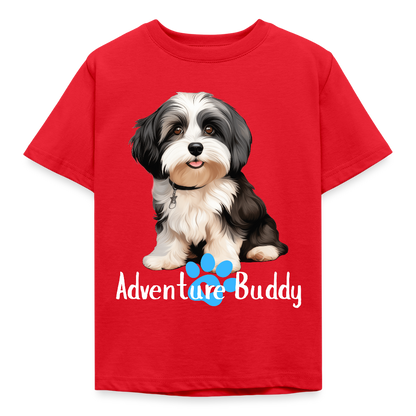 Children's T-Shirt  {Customise Breed & Paw } - red