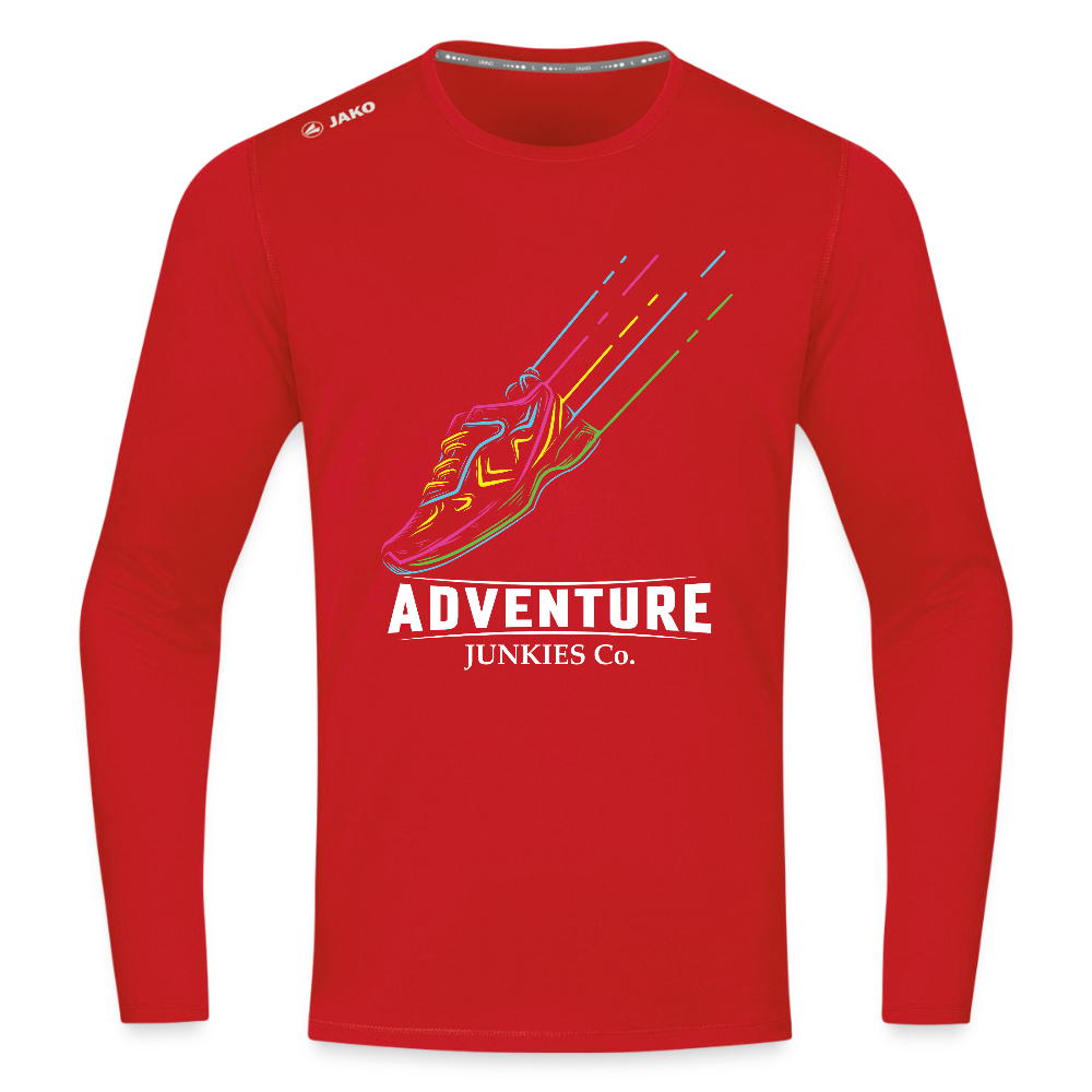 Long Sleeve Breathable Running Top - red