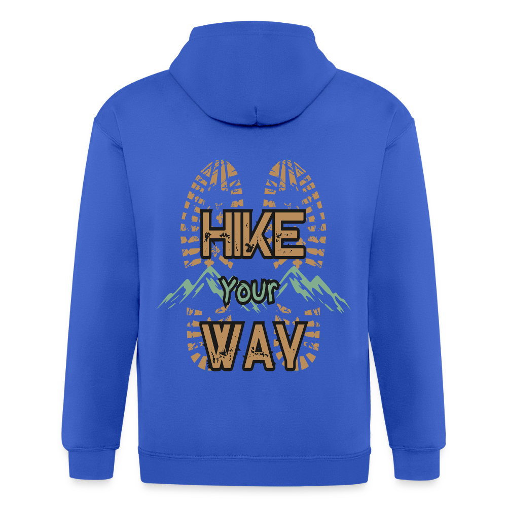 Adult Unisex Heavyweight Hooded Jacket - royal blue