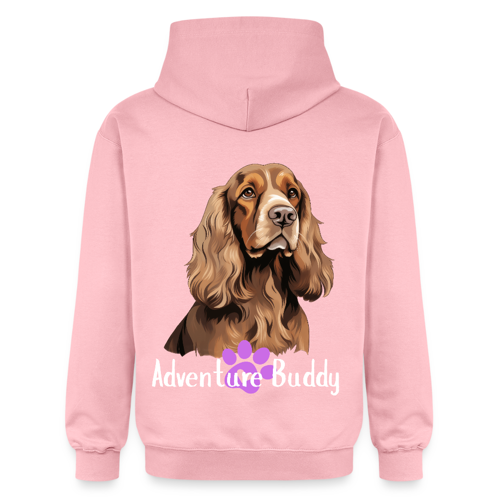 Adult  Unisex  Midweight Hoodie  {Customise Breed & Paw} - light pink
