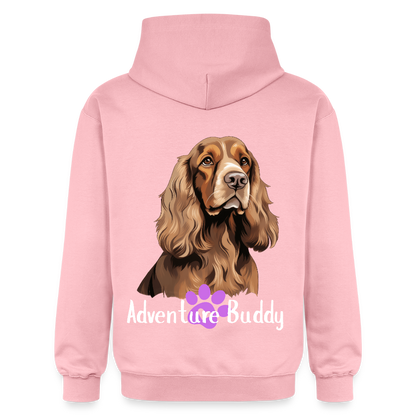 Adult  Unisex  Midweight Hoodie  {Customise Breed & Paw} - light pink